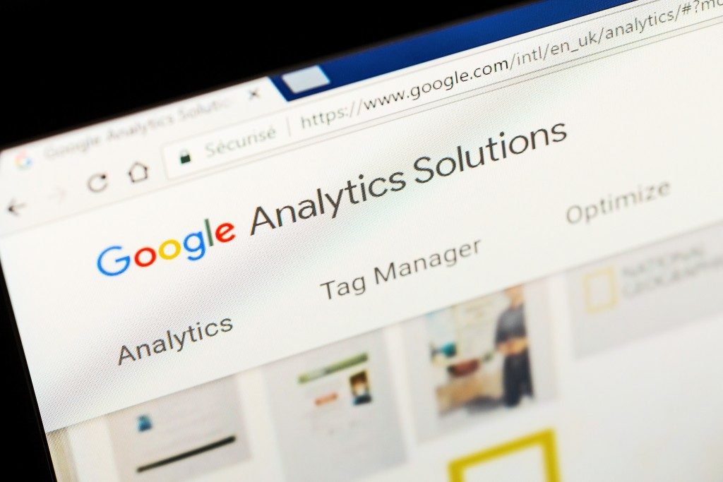 laptio screen showing google analytics page
