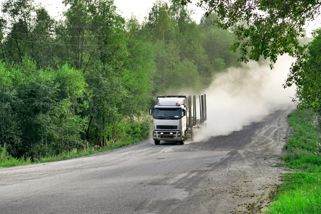 Speeding truck