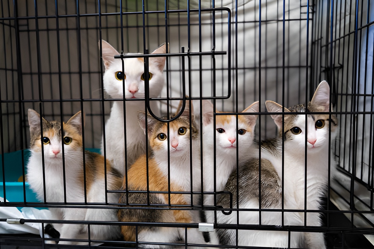 cats in a cage
